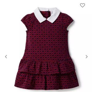 Janie and Jack Floral Drop Waist Jacquard Dress